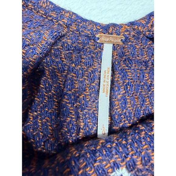 Free People Bead It Midi Dress Sz Large Purple Orange Woven NWT Boho Festival - Picture 3 of 12